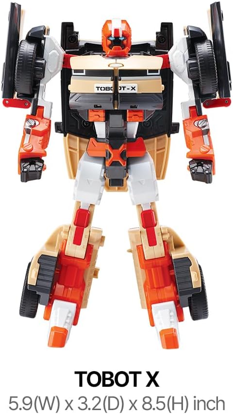 New TOBOT, TOBOT X, Youngtoys Transforming Collectible Vehicle to Robot, Heroes Animation Character Toys for Kids 3 and up Transform Toys Cars, Large Size 9-inch