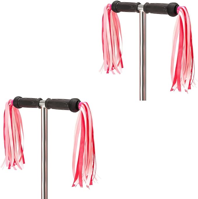 1Pair Kids Bike Handlebar Streamers, Children Scooter Handlebar Colorful Tassel Ribbon Bicycle Grips Baby Carrier Accessories