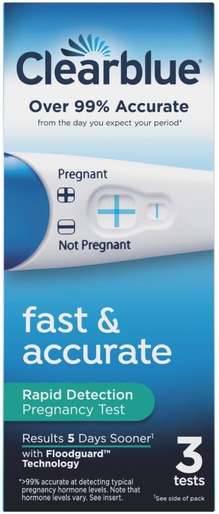 Clearblue Rapid Detection Pregnancy Test, Home Pregnancy Kit, 3 Count