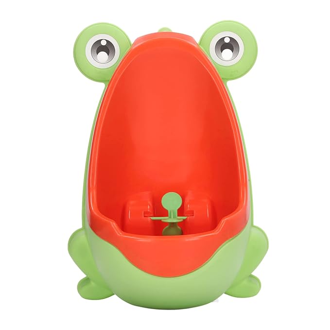 JTLB Frog Potty Training Urinal, Cute Frog Shape Cute Toddler Urinal Potty Training Urinal for Boys with Funny Aiming Target (Yellow)