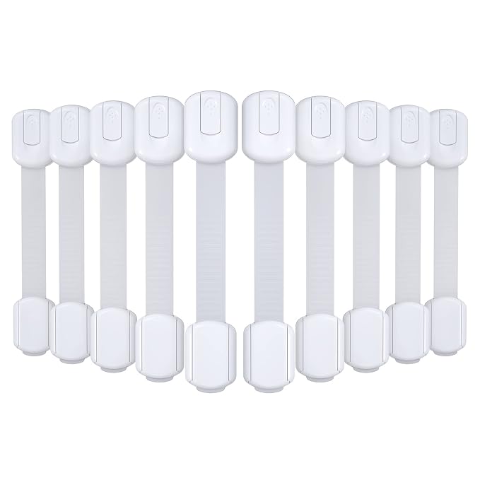Child Safety Cabinet Locks for Babies (10 Pack)