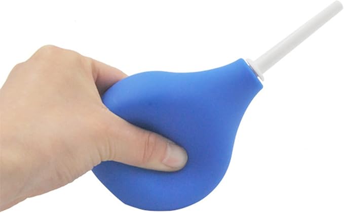 Anal Douche Enema Bulb Vaginal Douche Enema Cleaner for Women’s or Man’s Health -for Water or Coffee Colon Cleansing, Detox and Constipation (Blue, 7.4Ounce)