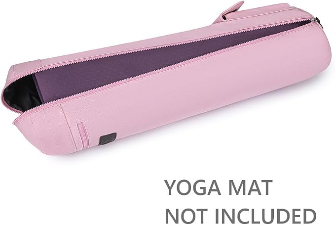Yoga Mat Bag,Full-zip Exercise Yoga Mat Canvas Carry Bag for Women and Men - Double Storage Pocket,Easy Access Zipper, Adjustable Shoulder Strap and Handle,Fits Most Mat