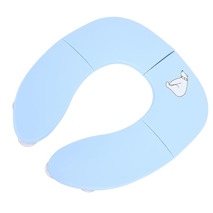 KIMISS Travel Potty for Toddler Portable Slip Suction Cup Toilet Training Folding Potty Blue RFoldable Cov Carry Our Portable You of for a Easily with Durability Experience (Blue)
