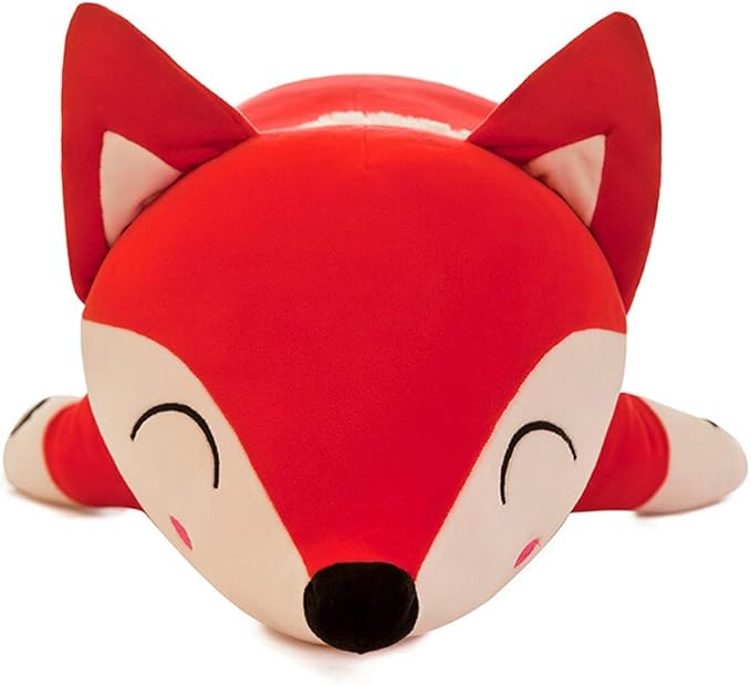 Stuffed Fox Animal Plush Toys 20 Inches Red Large Animal Stuffed Plushies Super Soft Cute Cuddly Pillow Cushion Stuff Dolls Birthday Xmas Gifts for Children Kids Boys Girls Room Decor, 20Inches