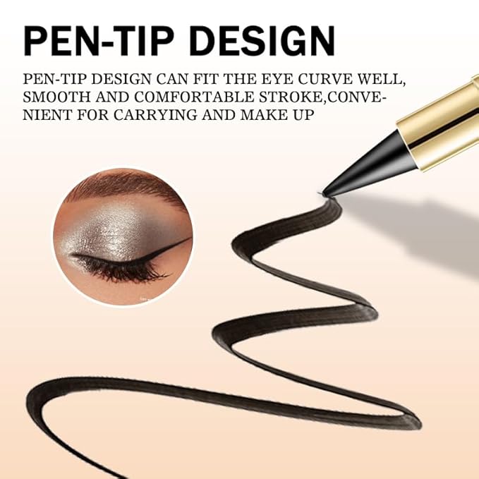 Ultra-Pigmented Brown Eyeliner – delineador de ojos for Bold, Goth-Inspired Looks, Waterproof & Smudge-Proof Formula, Long-Lasting & Intense Color for Dramatic and Smoky Eyes Makeup