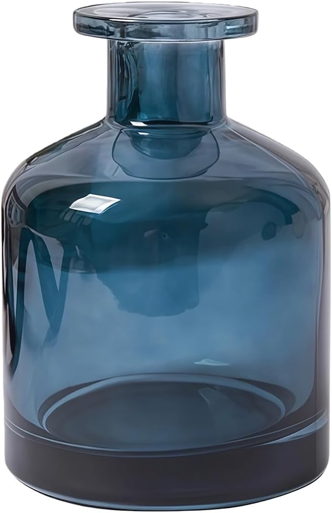 1Pcs 150ml/5oz Empty Glass Diffuser Bottle Aromatherapy Jar Container Fragrance Accessories Use with Essential Oils Replacement Diffusers Reed Sticks DIY Crafts Decor Blue