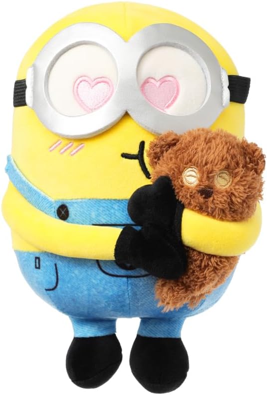 MINISO 8" Minions Stuffed Animals Plush Toys, Cute Sleeping Bedding Stuffed Animals Kawaii Plushies Pillow for Kids (Bob+Tim)