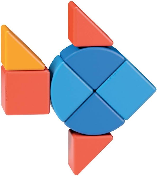 Geomag Magicube 9pcs Magnetic Blocks - Magnetic Building Blocks for Toddlers 1-3, Montessori Toys for 1+ Year Old, Autism Sensory Product, Magnets for Kids