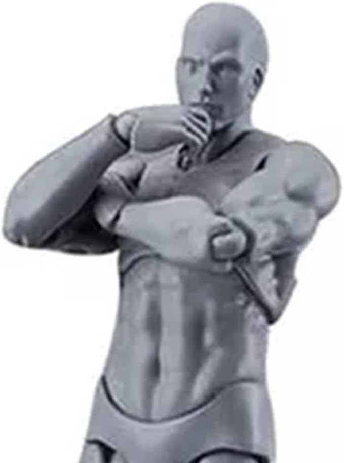 PVC Drawing Figure Action Mannequin, PVC Drawing Figure Model Drawing Figure Mannequin, Action Figure Body, for Sketching, Painting, Drawing, Female Artist (Male) (Man #13)