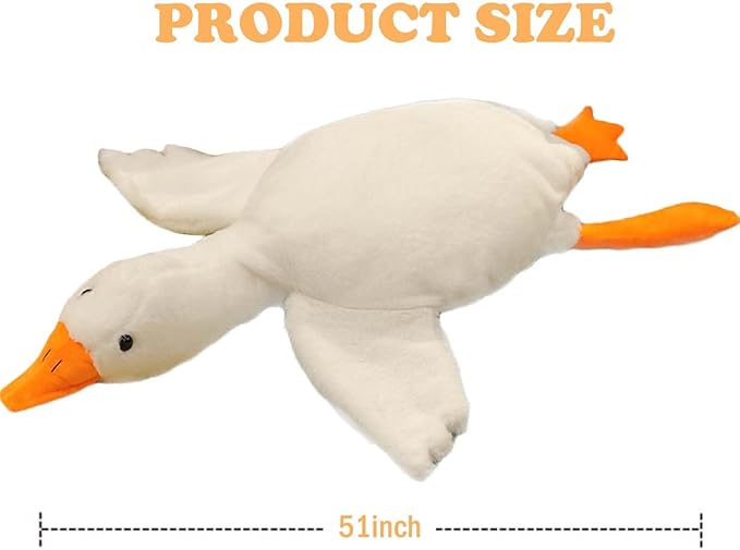 Giant Goose Stuffed Animal Soft Large Stuffed Duck Plush Toy Cute Goose Hugging Pillow Birthday Party Gifts for Kids Boys Girls