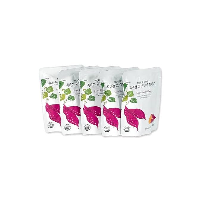 HELLO KFOOD HANWOOL Korean Sweet Potato Snack Variety – 5-Pack, Sticks, Chews & Ready-to-Eat Natural Snack (Sweet Potato Sticks)