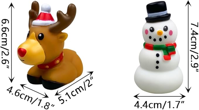 Jofan 6 Pack Christmas Light Up Bath Toys Christmas Toys for Kids Toddlers Boys Girls Christmas Stocking Stuffers Party Favors Gifts