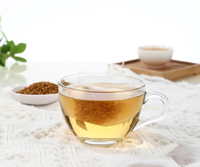Premium 60 Fenugreek Tea Bags, Made with 100% Natural Fenugreek Methi Fenogreco Seeds, No Additives & Caffeine Free.