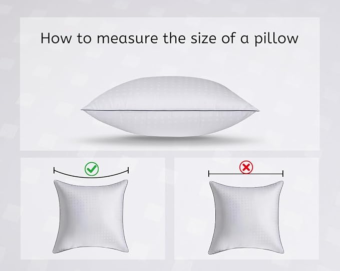 12"x20"Pillow Inserts Set of 2 with 100% Cotton Cover Decorative Square Throw 12x20 Pillows for Couch, Sofa and Bed - White(2, 12x20)