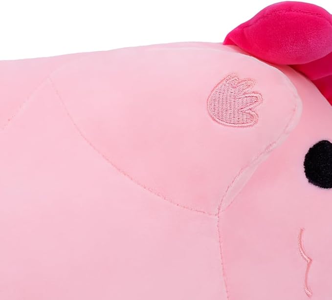 Axolotl Plush, 43.3” Long Axolotl Body Pillow for Kids, Cute Axolotl Stuffed Animals for Girls, Soft Plushies Toy Gifts for Birthday Pink
