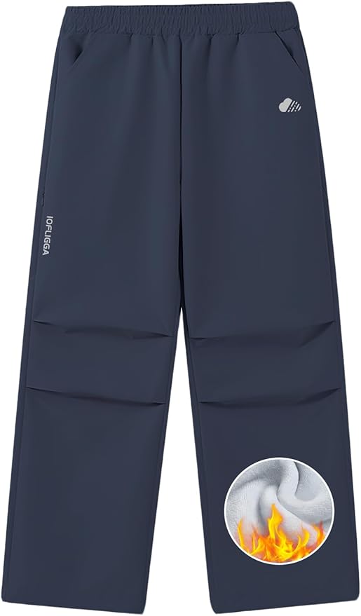 Kids Cargo Pants Waterproof Boys Hiking Outdoor Camping Pants Quick Dry UPF 50+ Toddler Youth Uniform Pants
