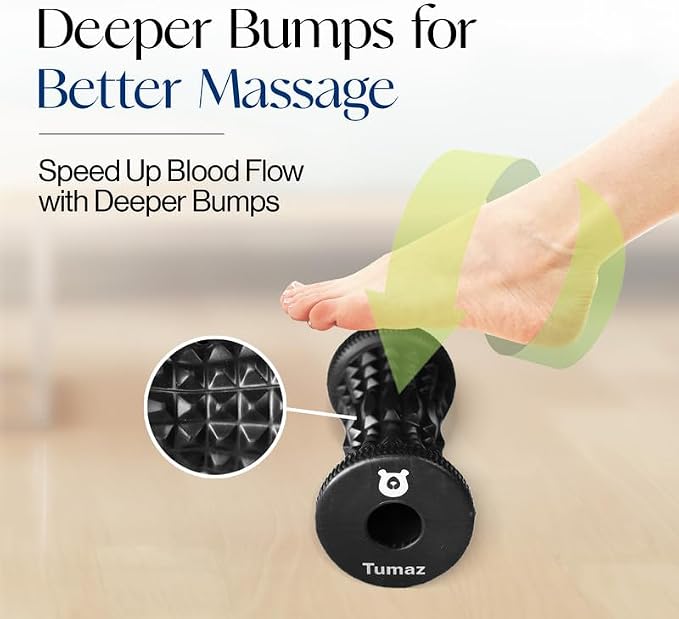 Tumaz Foot Roller for Plantar Fasciitis Relief，Foot Massage Roller for Alleviate Planter Facetious Pain,Arch Pain,Trigger Points & Deep Tissue, Portable - Reflexology Tool,Pink