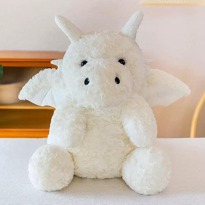 Dragon Stuffed Animal Cute Dragon Plush Toy 9 inch for Girls Boys 7.8 inch (jiaolong baise)