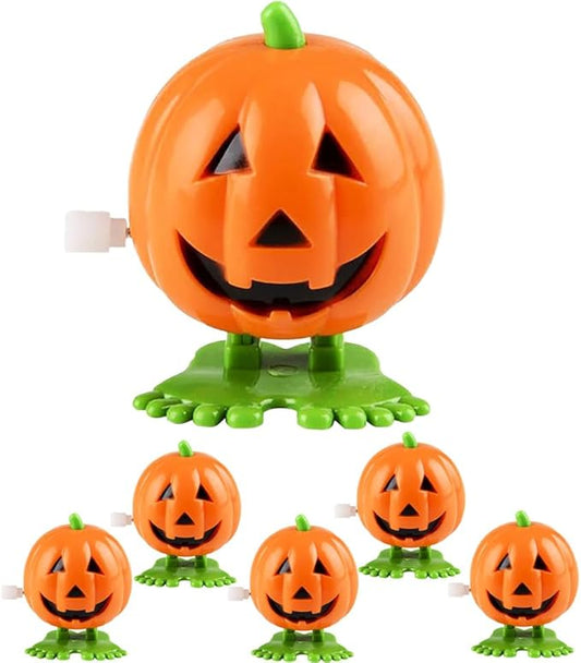 The Dreidel Company Halloween Pumpkin Wind-Up Toys, Birthday Party Favors, Novelty Toys for Boys and Girls, 2" Inches (48-Pack)