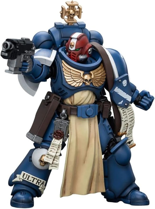 YIZRIO JoyToy Warhammer 40K Ultramarines Sternguard Veteran Sergeant 1:18 Scale Action Figure Mecha Joy Toy Collection Model 4.76 inch
