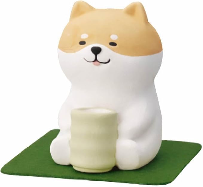 Passive Stone Diffuser, Cute Animal Series Aromatherapy Oil Diffuser for Tabletop Decor (1, Leisurely Shiba)