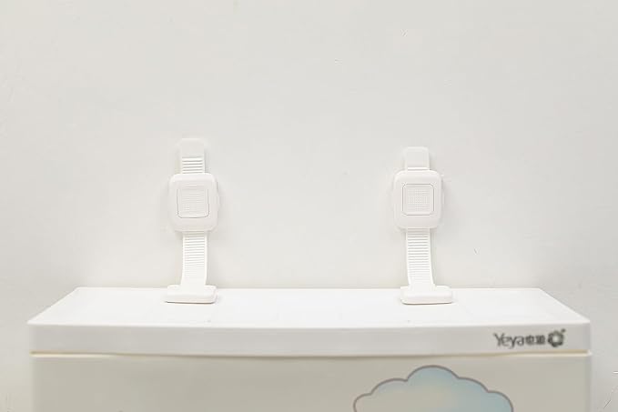 YEYA Upgraded No Drill Furniture Anchors for Baby Proofing, Anti-Tip Adjustable Straps, 4 Pack | Upgraded, Anti-Tip Adjustable Straps, Baby Proofing