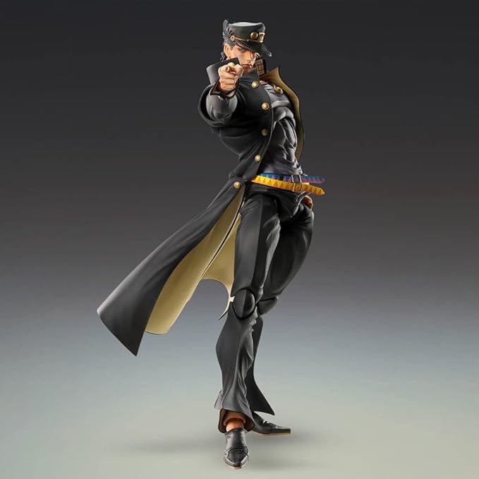 JJBA Figure Jotaro Kujo Super Action Statue 9.84" Movable Anime Figurine Kujo Jotaro Action Figure Desktop Decoration Collectibles Gift