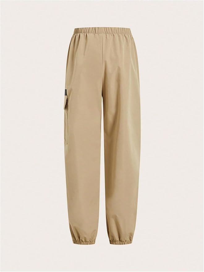 GORGLITTER Boy's Cargo Pants Casual 2 Piece Elastic Waist Hiking Going Out Khaki Pants Joggers with Pockets Clothes