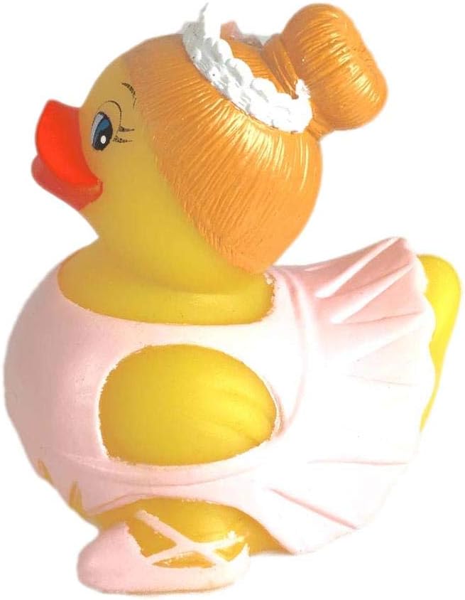 3" Rubber Duck [Sealed Hole, Floats Upright] - Baby Safe Bathtub Bathing Toy - Ballet Rubber Duck