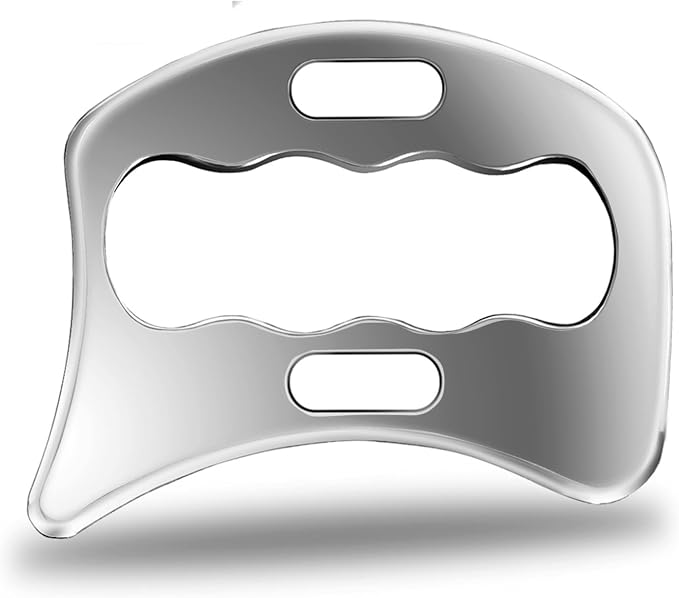 BYYDDIY 304Stainless Steel Gua Sha Derma Edge Massage Tools-Scraping Massage Tools,Muscle Scraper Tool (D)