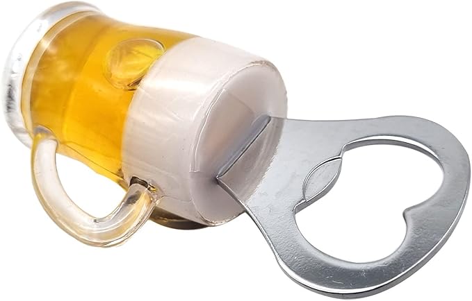 Creative Acrylic Beer Bottle Opener Beer Mug Shape Bottle Opener Kitchen Accessories Fridge (B)