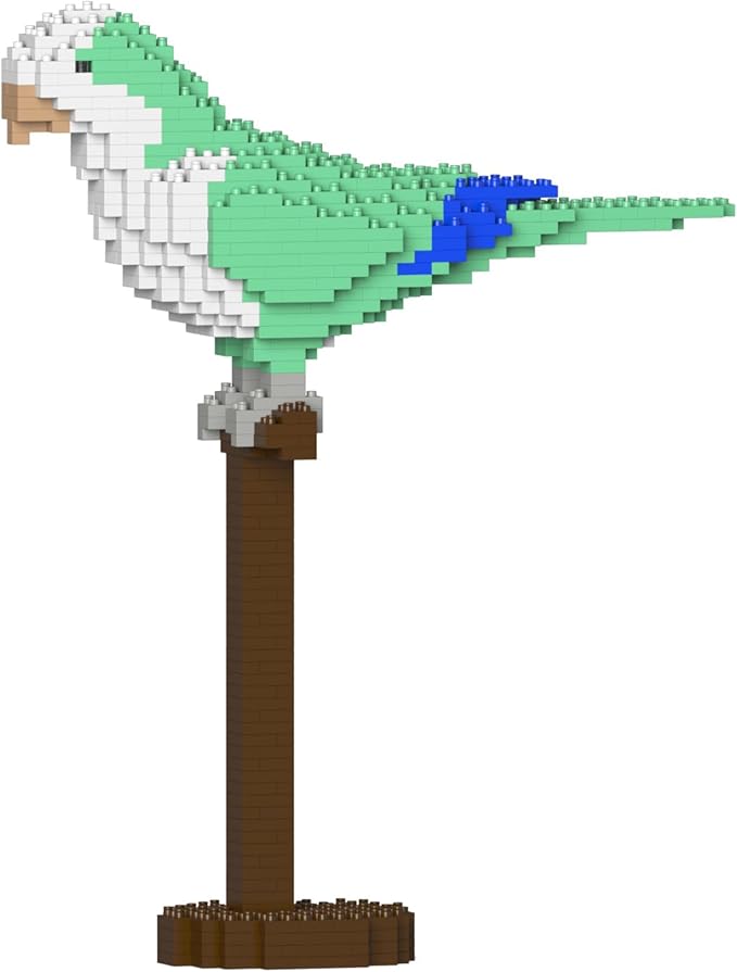 JEKCA Quaker Parrot 01S-M01 | Parrot Plastic Building Blocks | Age 14+