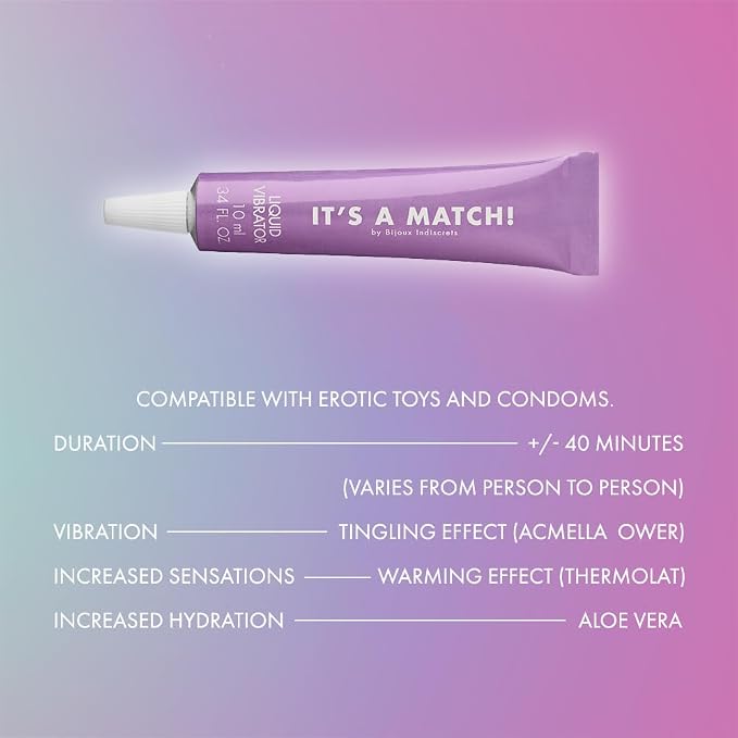 Bijoux Indiscrets Clitherapy Liquid Vibrator - A Match Liquid Vibrator - Sexy Vibe - Hot Liquid Vibrator - Clitoral Balm Designed to Enhance a Woman's Sexual Sensations - Tingling Arousal Balm