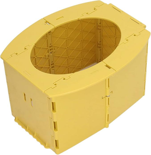 Portable Potty for Toddler Travel, Foldable Toddler Toilet Seat Travel Potty Training Toilet for Boys Girls, Mobile Folding Toilet for Car, Camping, Tourism, Outdoor, Indoor (Yellow)