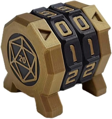 MTG Life Counter, 00-99 Range 2 Ring Wheel Game Counter with Lotus Symbol, Health Tracker Dial Game for EDH Damage, Board Game, RPG TGG Card Games