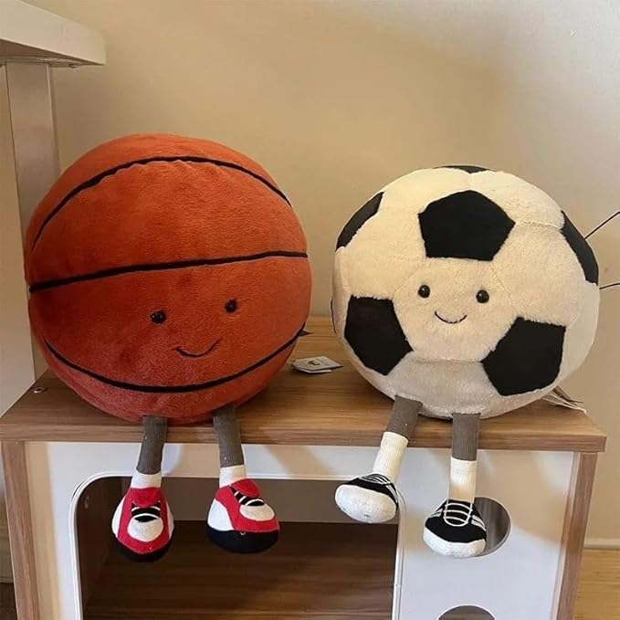 13.7" Cute Football Plush Toys Soft Stuffed Sport Throw Pillow Plush Ball Gift for Kids Birthday and Christmas Decoration (Football)