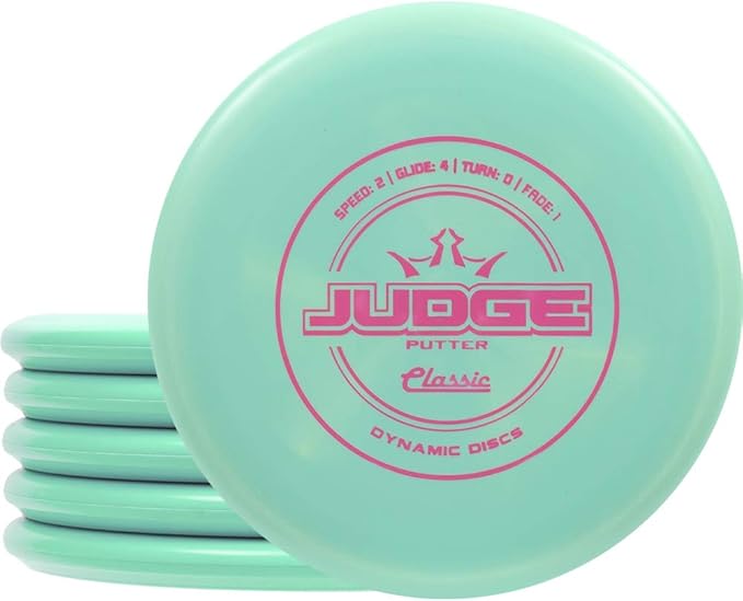 Dynamic Discs Judge Disc Golf Putter, Men and Women Frisbee Golf Putter Set, 170g+, Discs Golf Color & Stamp Will Vary, 5 Pack