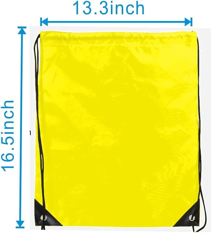 Drawstring Backpack Bulk 30 packs Draw String Backpack Bags DIY Gym Sports trip Traveling Yoga ride Pedestrianism Cinch Bag Sackpack Drawstring (yellow)