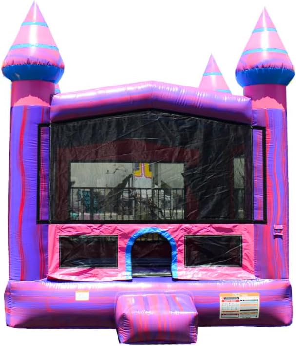JumpOrange Purplish Commercial Grade Bounce House for Kids and Adults (with Blower), Basketball Hoop, Outdoor Indoor, Birthday Party Rental, Big Inflatable, 13x13