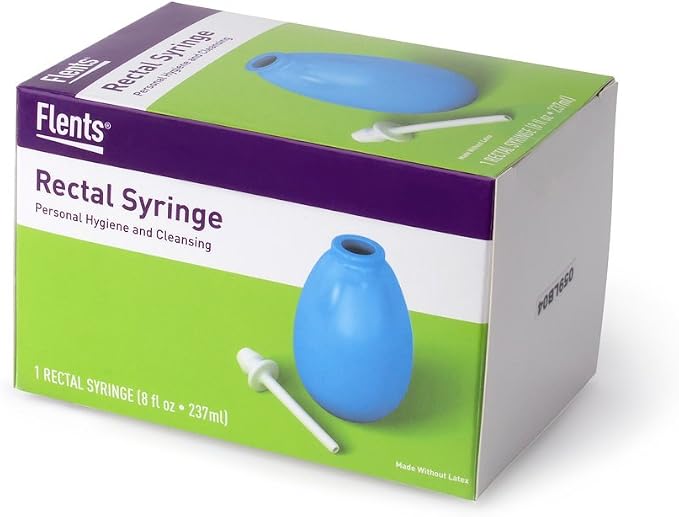 Flents Reusable Rectal Syringe Bulb, 8 oz Enema & Douche Kit, Latex-Free | Large Capacity Set Supports Personal Hygiene Needs, Comfortable Components For Routine Use, Durable, Reusable Design