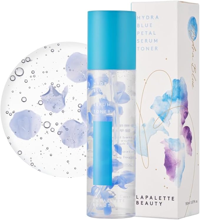 LAPALETTE Hydra Blue Petal Serum Toner | Hydrogel Capsule Petal | Triple Hyaluronic Acid | Antioxidant-Rich Iris Extract | Dry and Dull Skin | Hydration & Moisturization | Korean Skincare 3.38 fl.oz.