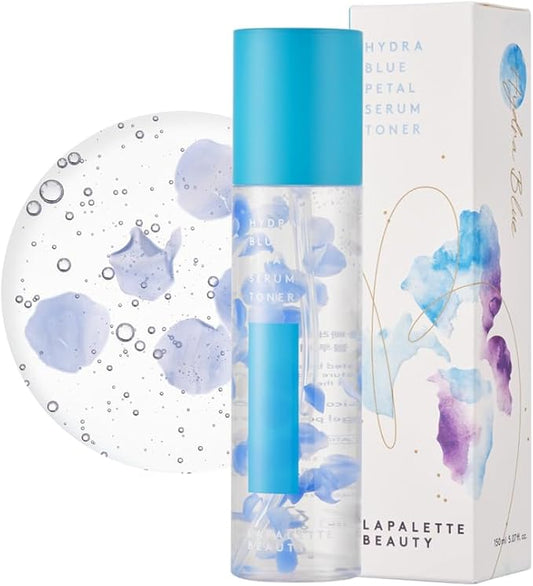 LAPALETTE Hydra Blue Petal Serum Toner | Hydrogel Capsule Petal | Triple Hyaluronic Acid | Antioxidant-Rich Iris Extract | Dry and Dull Skin | Hydration & Moisturization | Korean Skincare 3.38 fl.oz.