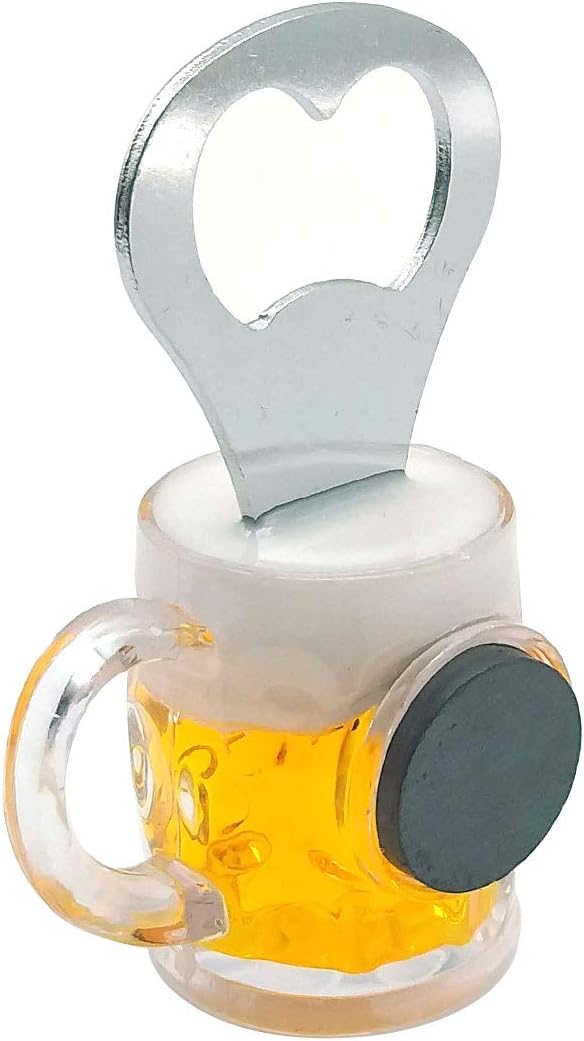 Creative Acrylic Beer Bottle Opener Beer Mug Shape Bottle Opener Kitchen Accessories Fridge Magnets (C)