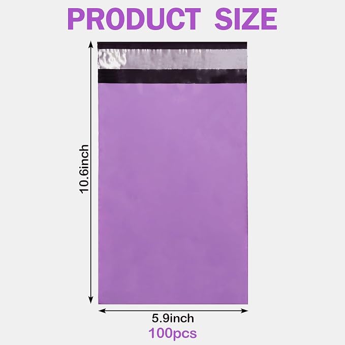 100Pcs Purple Sanitary Napkin Disposal Bags, Feminine Hygiene Disposal Bags for Tampons and Pads, Sealed Opaque for Privacy, Waterproof and Leak-Proof, Odor-Blocking, Self-Sealing, 5.9x9 Inch