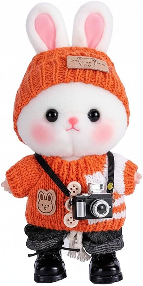 5set 17cm Dolls Clothes Outfit Set - Casual Style Costumes for Doll Figures, Camera Set,Have a seat Clothes - 6.7 Inches Cute Dolls Daily Refill,Gifts for 17cm Doll Lovers (Style-C)