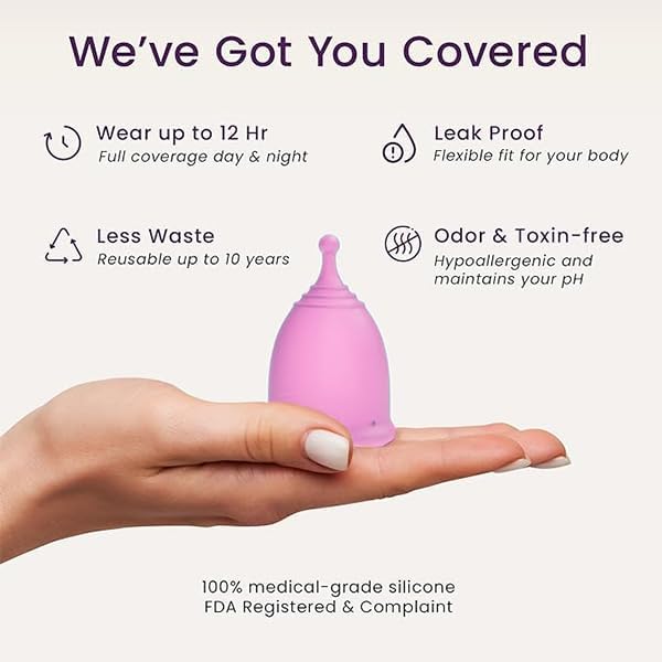 Daily Care Reusable Menstrual Cup for Women – Soft Silicone, Leak-Proof & Comfortable Period Cup with Storage Bag, Eco-Friendly Feminine Care