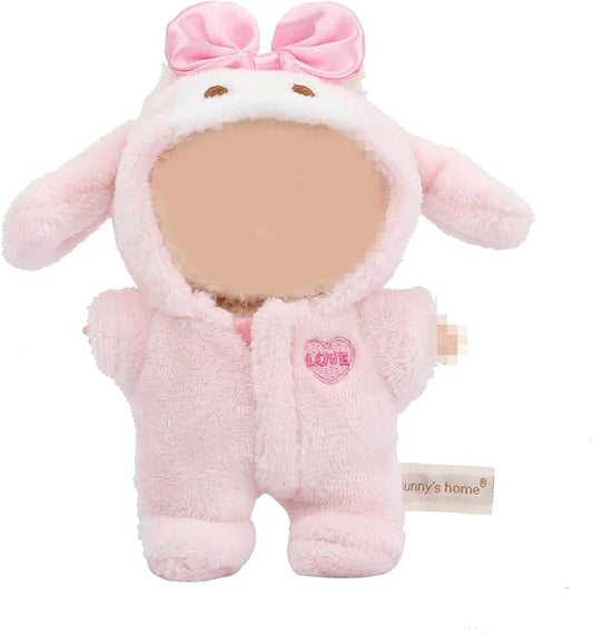 17 Cm Doll Clothes (No Doll) - Premium Doll Clothing & Accessories, Pink Cute Bow Bodysuit(Style N)