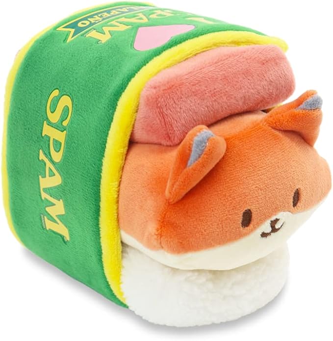 Anirollz Stuffed Animal Plush Toy - Official SPAM Musubi Blanket Outfitz Doll | Soft, Squishy, Warm, Cute, Comfort, Safe| Pillow with Fox - Birthday Decorations Graduation Gift 6" Foxiroll