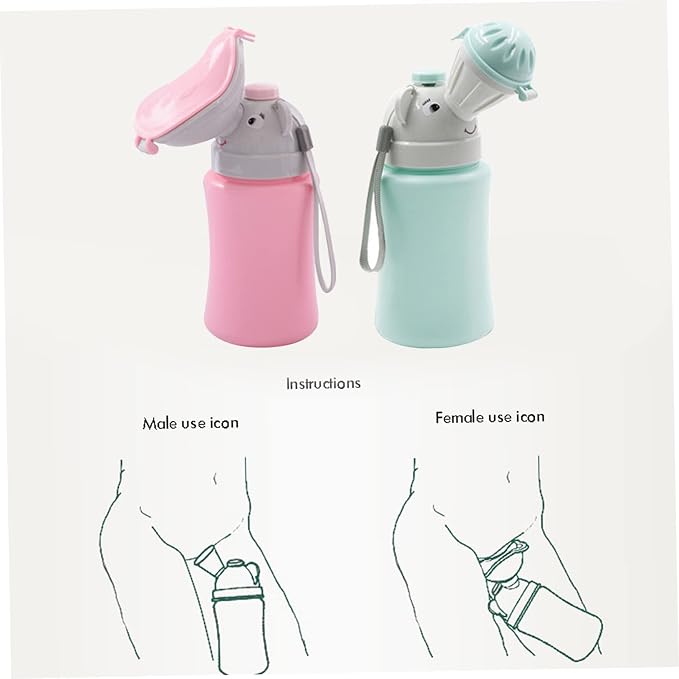 Travel Potty Portable Travel Toilet for Toddler Baby Nitty Pee Bottle Portable Kids Potty for Girls Car Camping